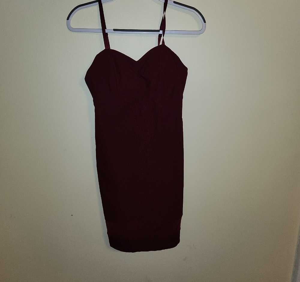 Fashion Nova Burgundy Mini Dress